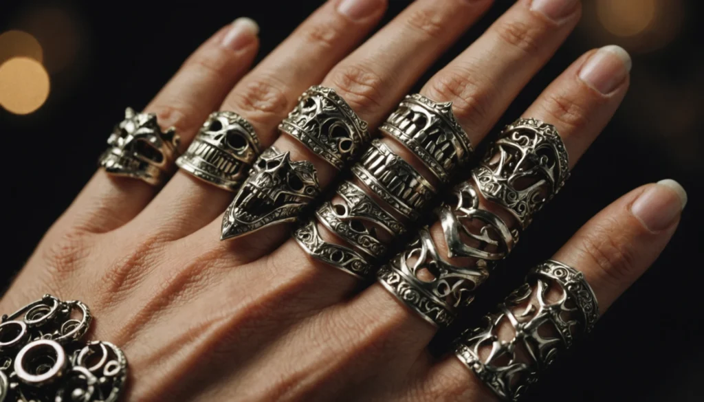 bague en metal dent