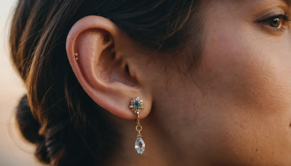 boucle d'oreille non percée