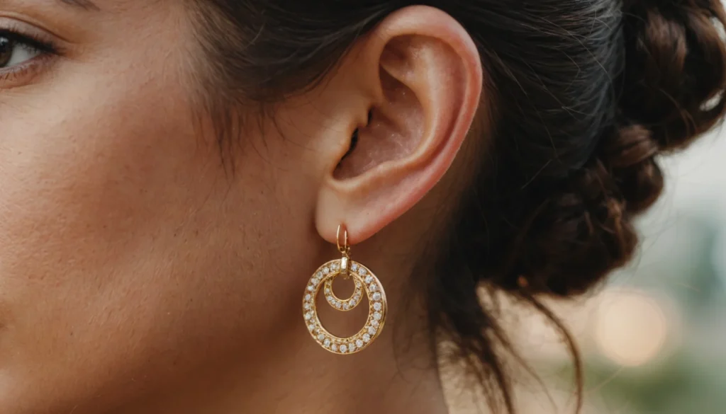 boucle d'oreilles deuxieme trou